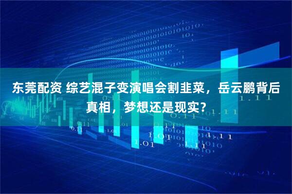 东莞配资 综艺混子变演唱会割韭菜，岳云鹏背后真相，梦想还是现实？